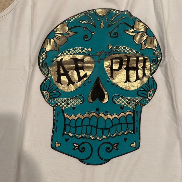 AEPhi Alpha Epsilon Phi Skull Tank - Picture 2 of 3